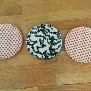 3 Crate & Barrel childrens ceramic Halloween plates.